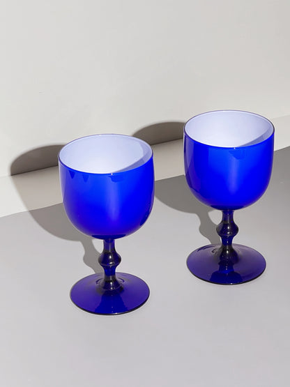 Italian Cobalt Blue Goblet