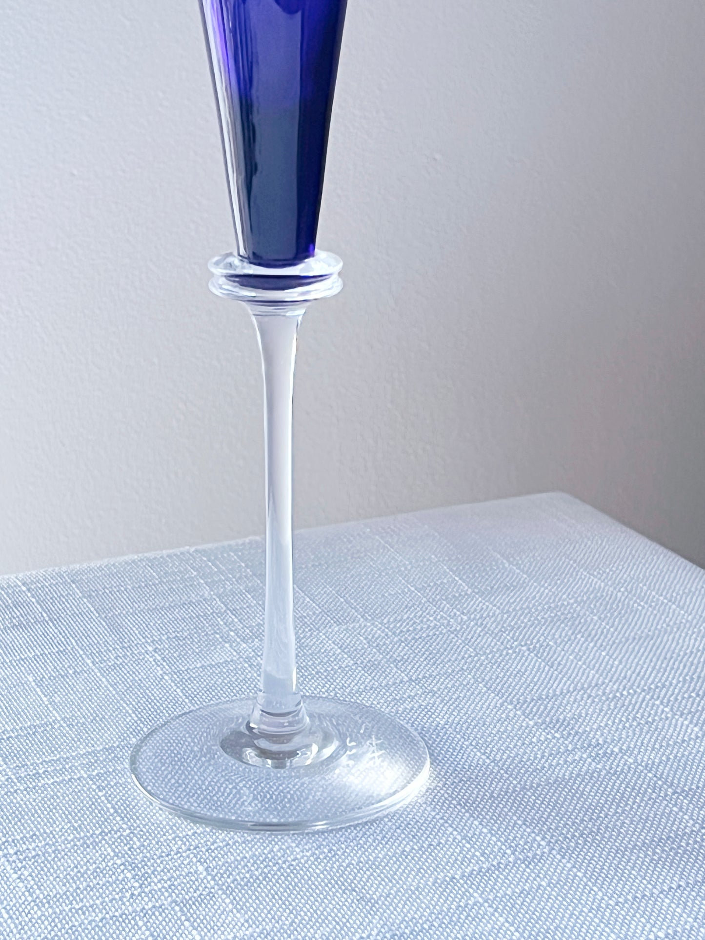 Cobalt Blue Champagne Glass