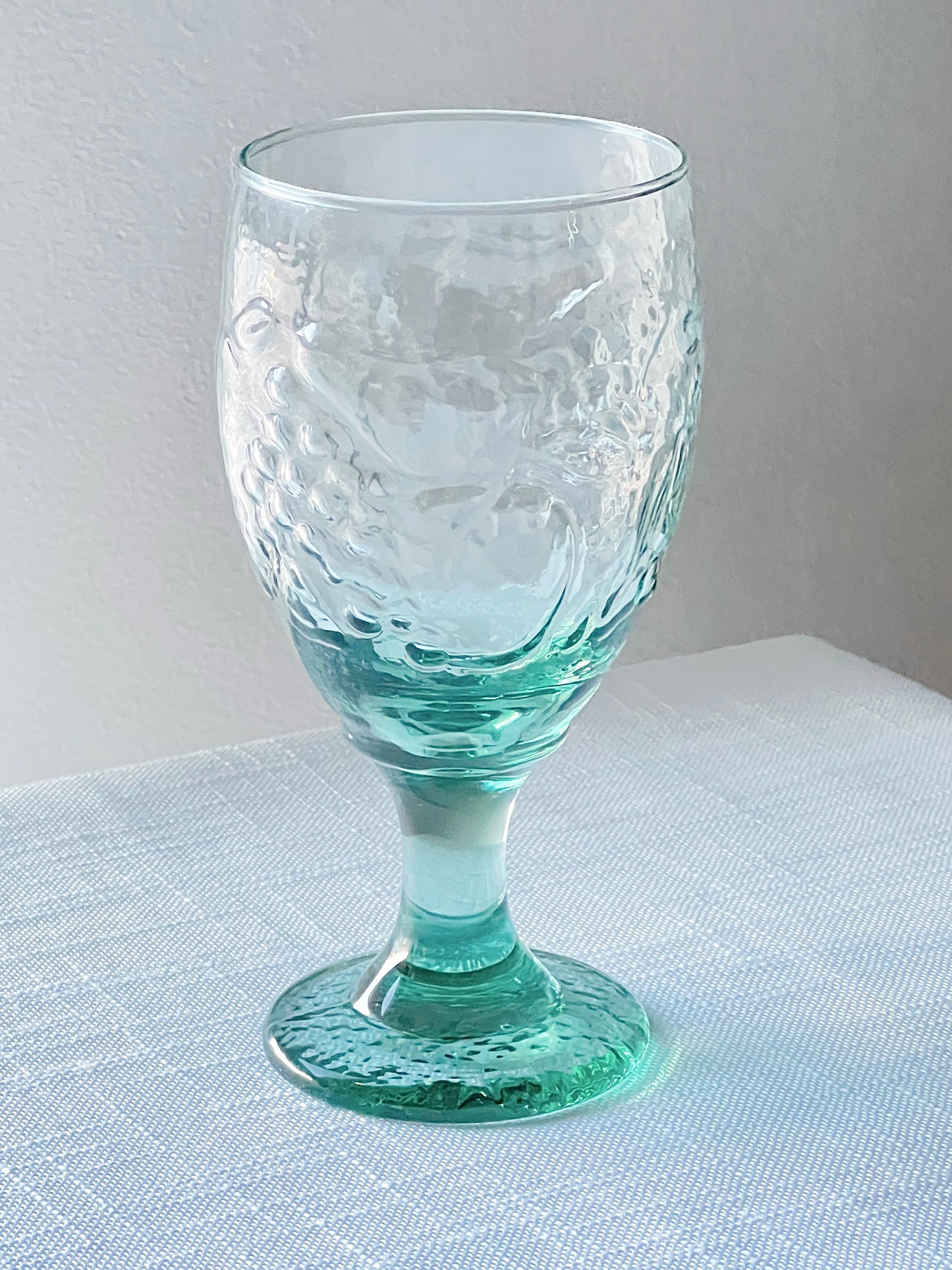 Vintage Embossed Fruit Glass