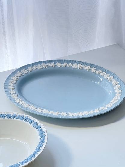 Vintage Embossed Blue&White Dinnerware