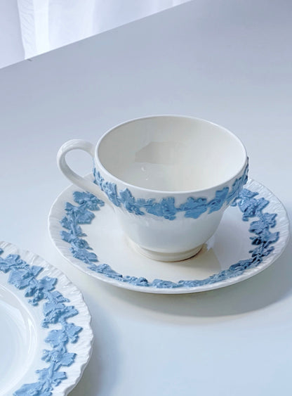 Vintage Embossed Blue&White Dinnerware