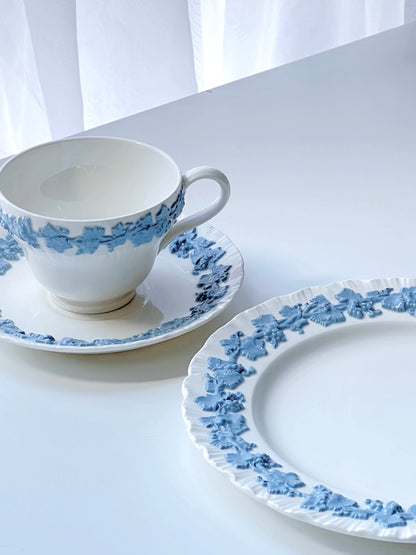 Vintage Embossed Blue&White Dinnerware