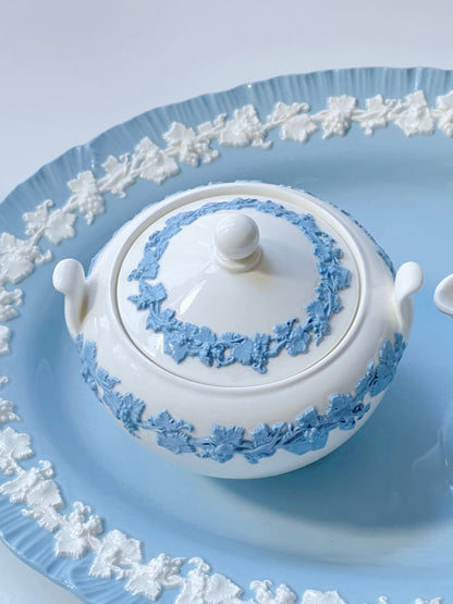 Vintage Embossed Blue&White Dinnerware