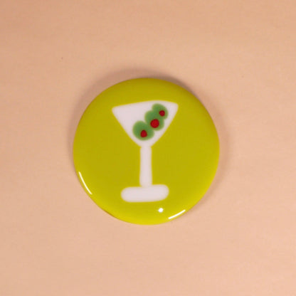 Happy Hour Glass Coaster - Slime Tini