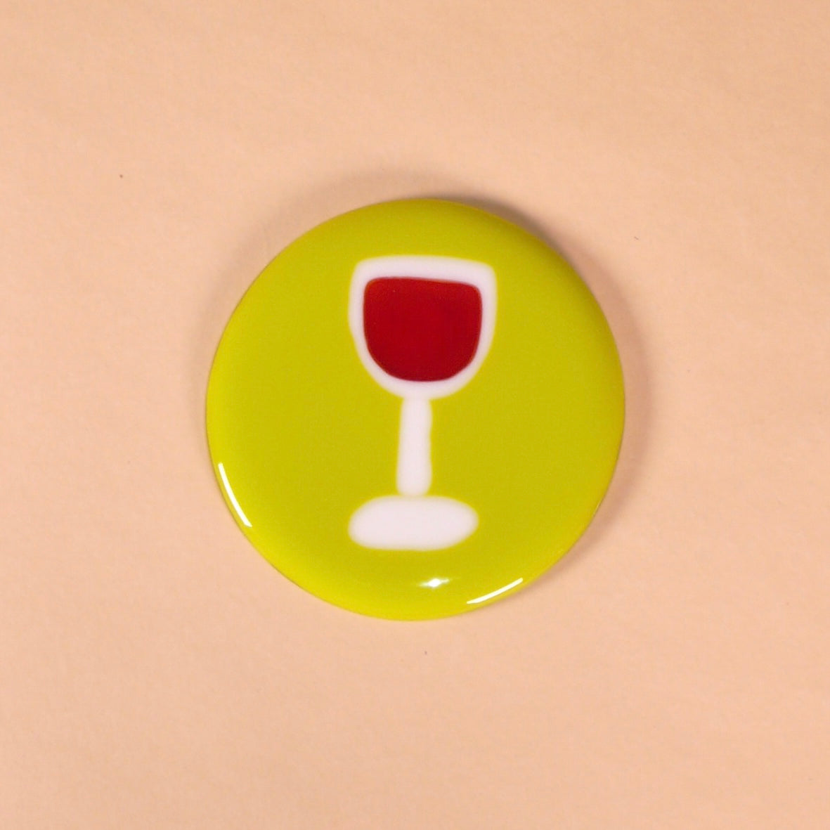 Happy Hour Glass Coaster - Slime Red Wine