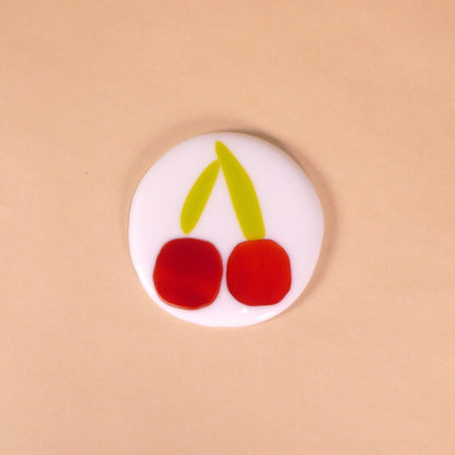 Fruity Glass Coaster - Cherry