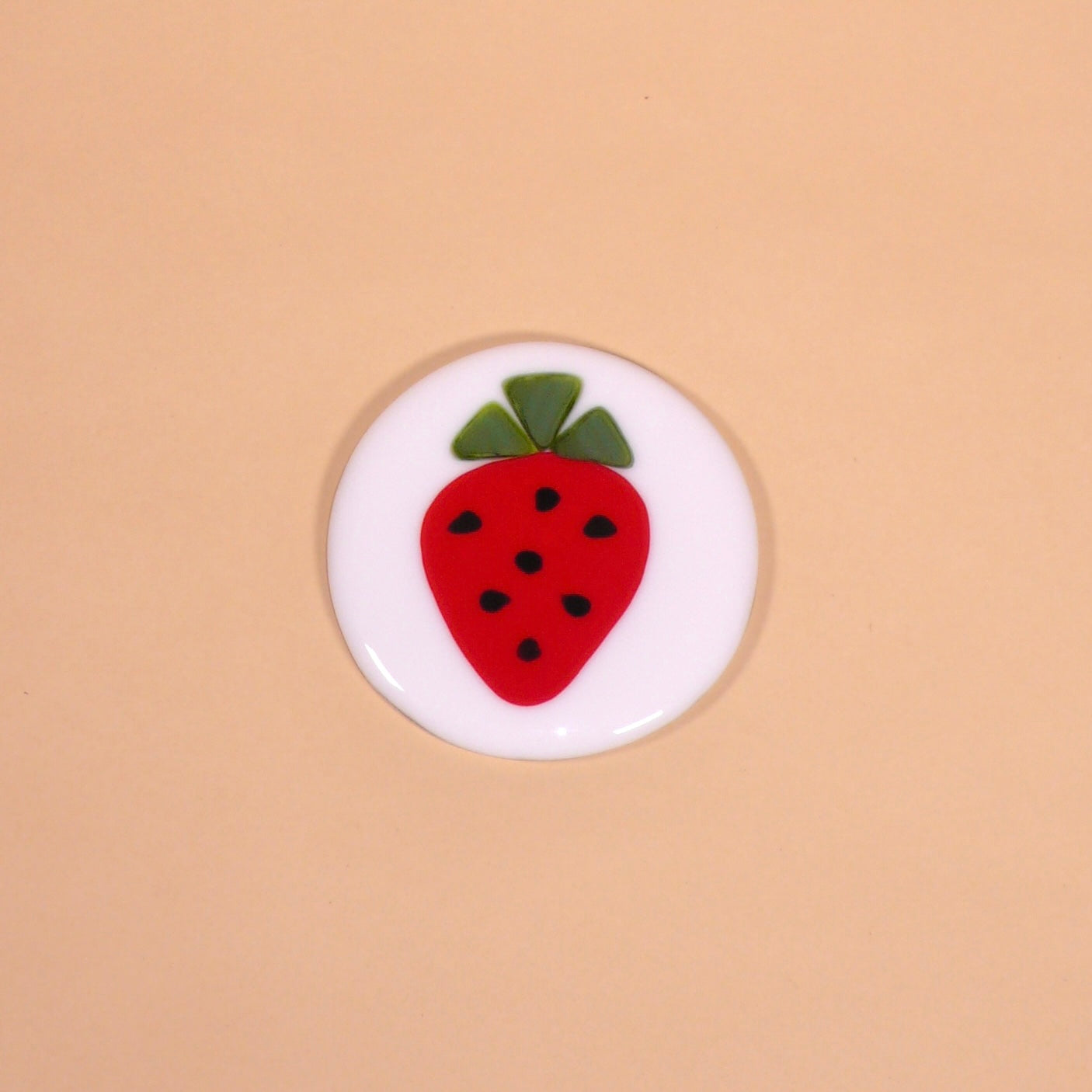 Fruity Glass Coaster - Strawberry