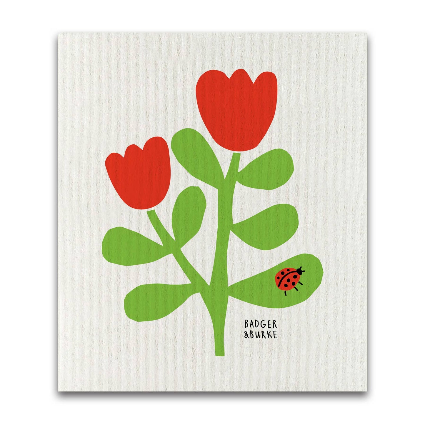 Flower & Ladybug Sponge Cloth