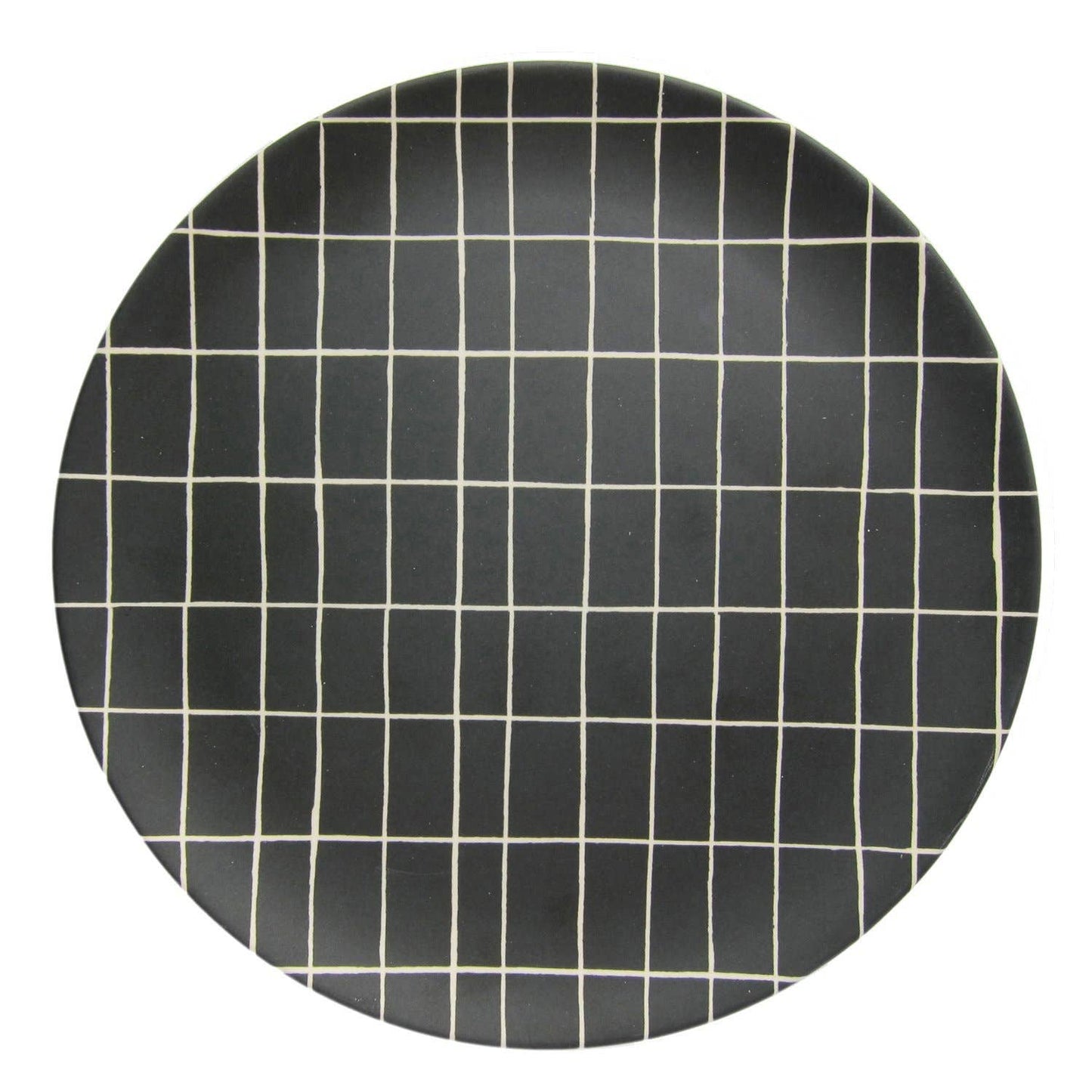 Black Checkered Lunch plate