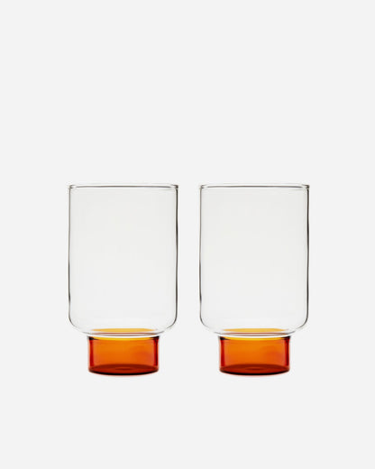 Aita Tall Boro Glass  - Amber Base