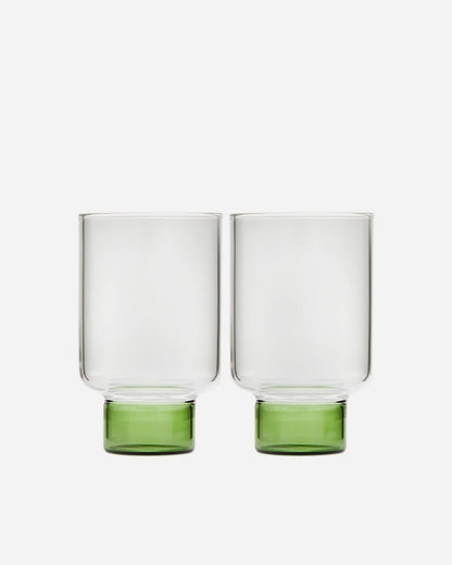 Aita Tall Boro Glass  - Green Base