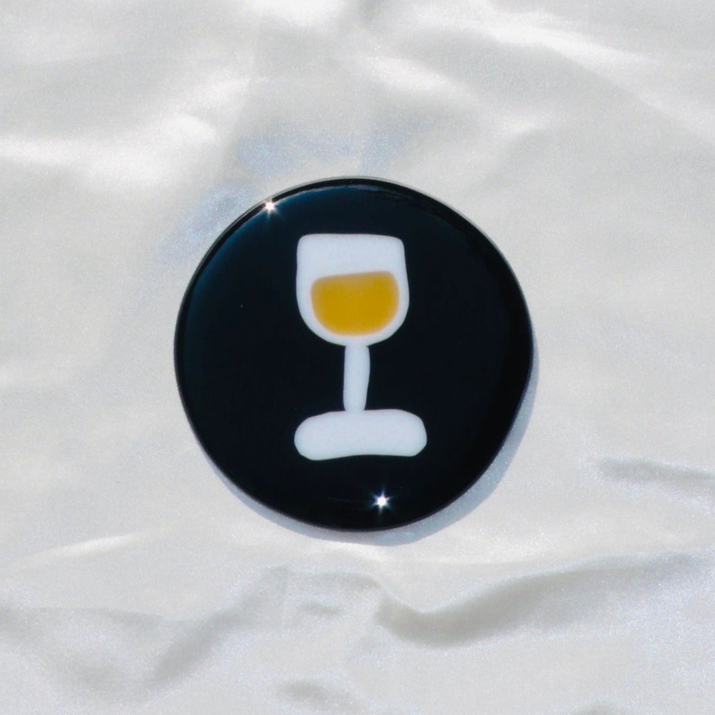 Happy Hour Glass Coaster - Onyx White Wine