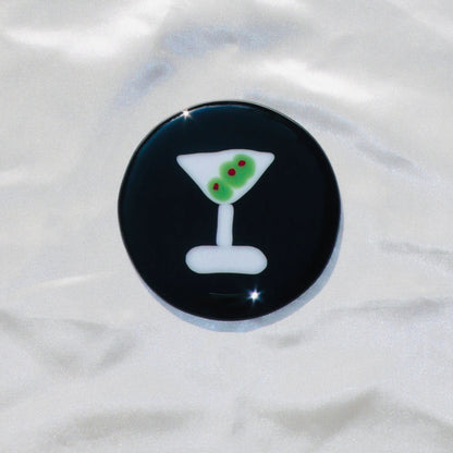 Happy Hour Glass Coaster - Onyx Tini